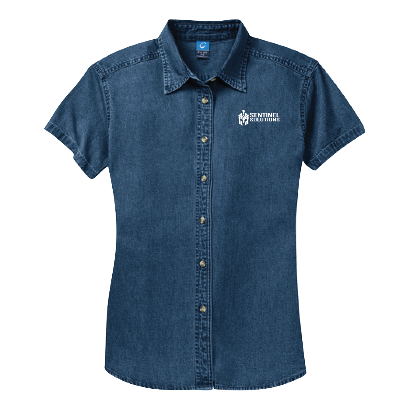 Port & Company® Women's Short Sleeve Value Denim Shirt