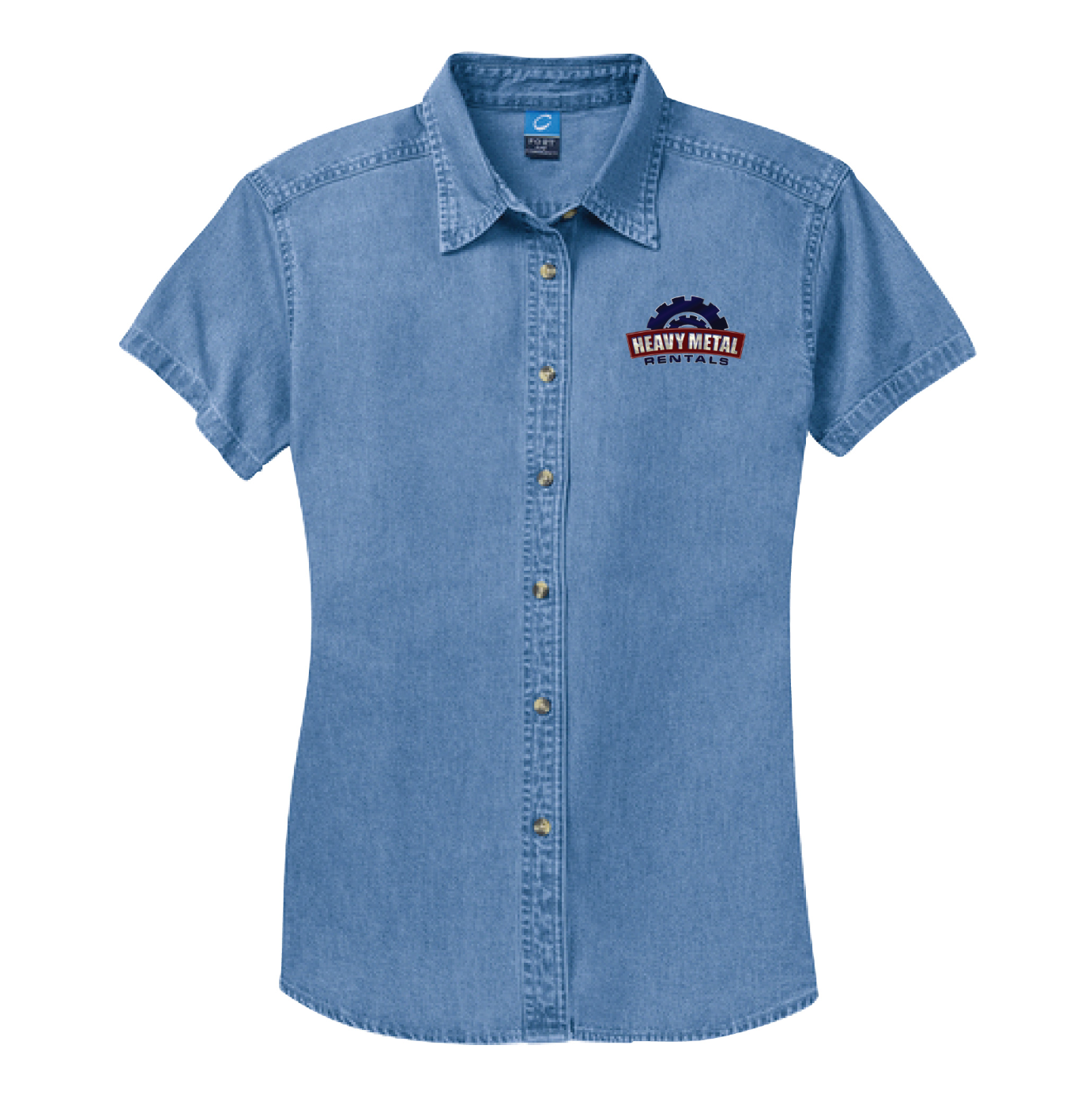 Port & Company® Women's Short Sleeve Value Denim Shirt