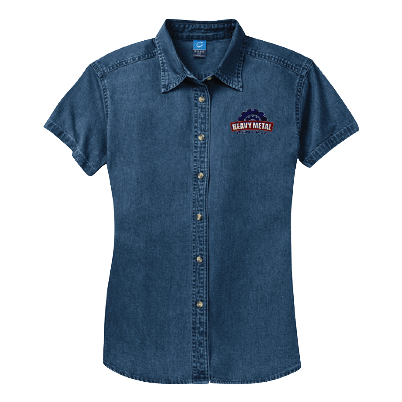 Port & Company® Women's Short Sleeve Value Denim Shirt