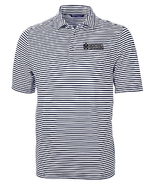 Cutter & Buck Virtue Eco Pique Stripe Recycled Mens Polo - MCK01168