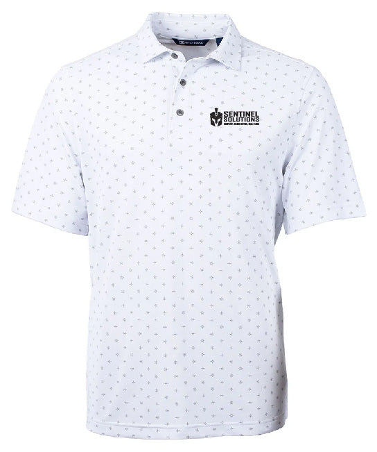 Cutter & Buck Virtue Eco Pique Tile Print Recycled Mens Polo - MCK01170