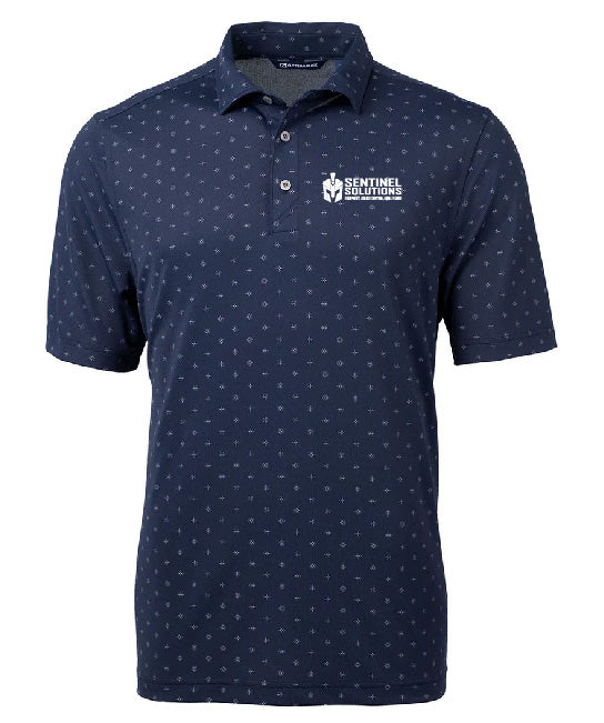 Cutter & Buck Virtue Eco Pique Tile Print Recycled Mens Polo - MCK01170