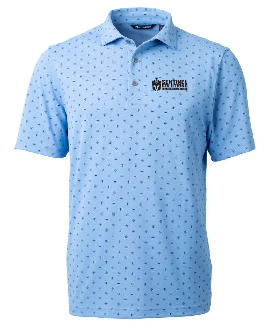 Cutter & Buck Virtue Eco Pique Tile Print Recycled Mens Polo - MCK01170