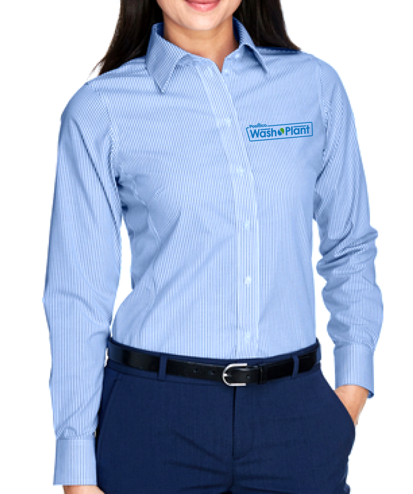 Devon & Jones Ladies' Crown Woven Collection Banker Stripe - D645W