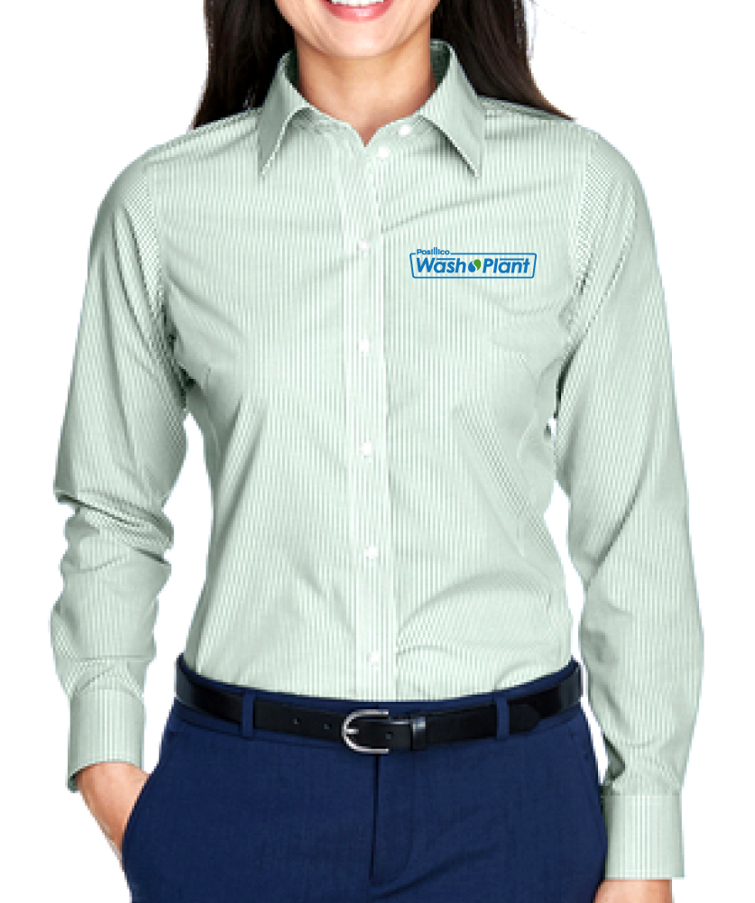 Devon & Jones Ladies' Crown Woven Collection Banker Stripe - D645W