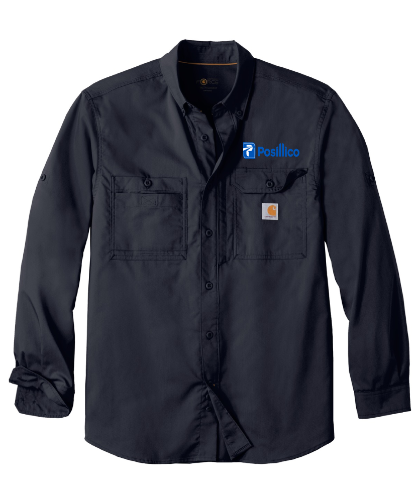 Carhartt Force Ridgefield Solid Long Sleeve Shirt - CT105291