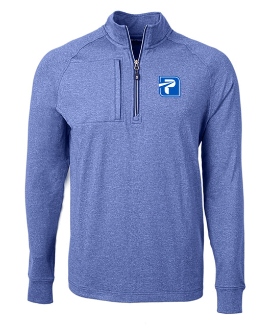 Cutter & Buck Adapt Eco Knit Heather Mens Quarter Zip Pullover - MCK01086