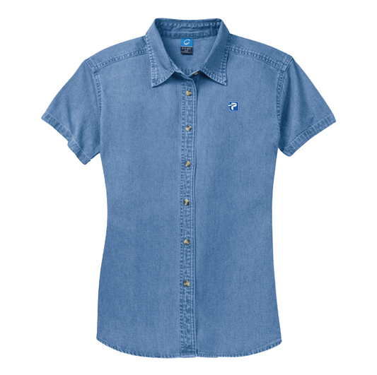 Port & Company® Women's Short Sleeve Value Denim Shirt