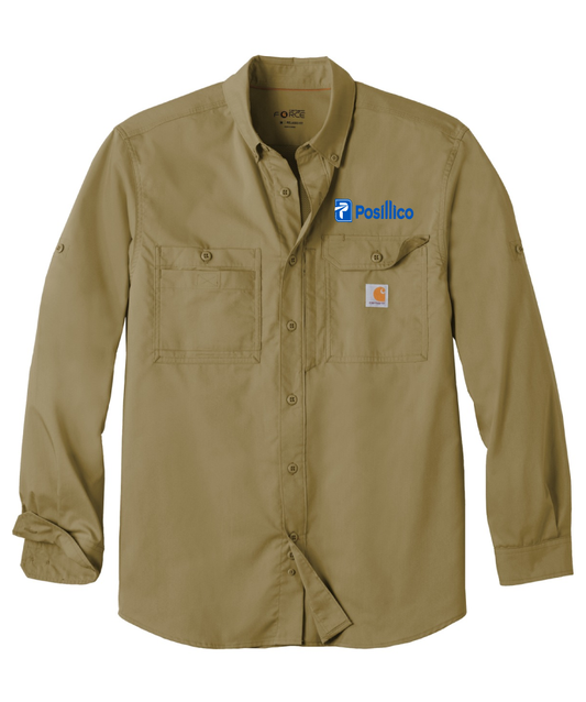 Carhartt Force Ridgefield Solid Long Sleeve Shirt - CT105291